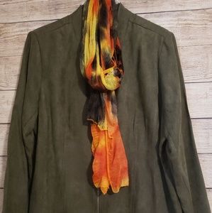New Green Laura Scott Jacket w/scarf